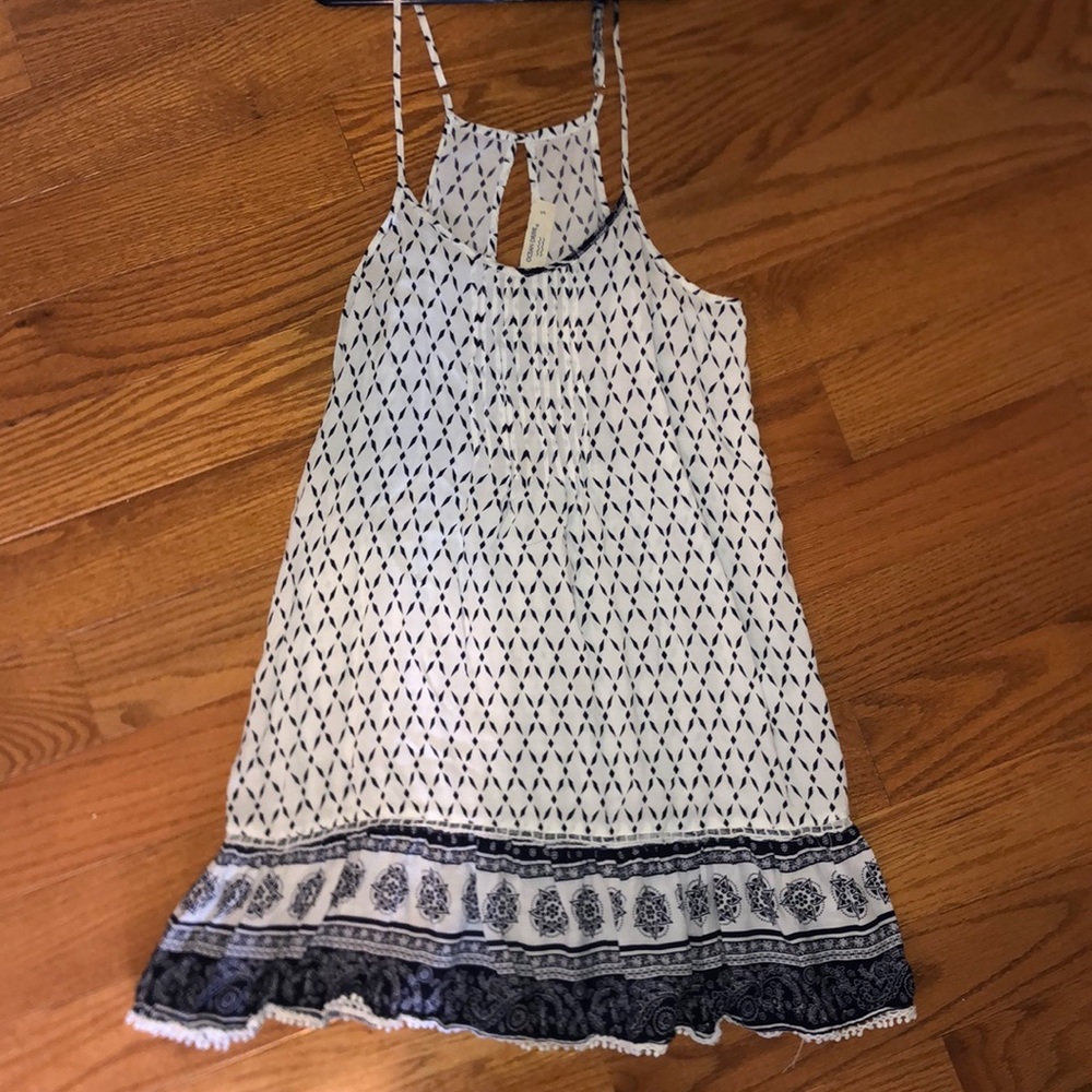 Blue and White Patterned Dress
